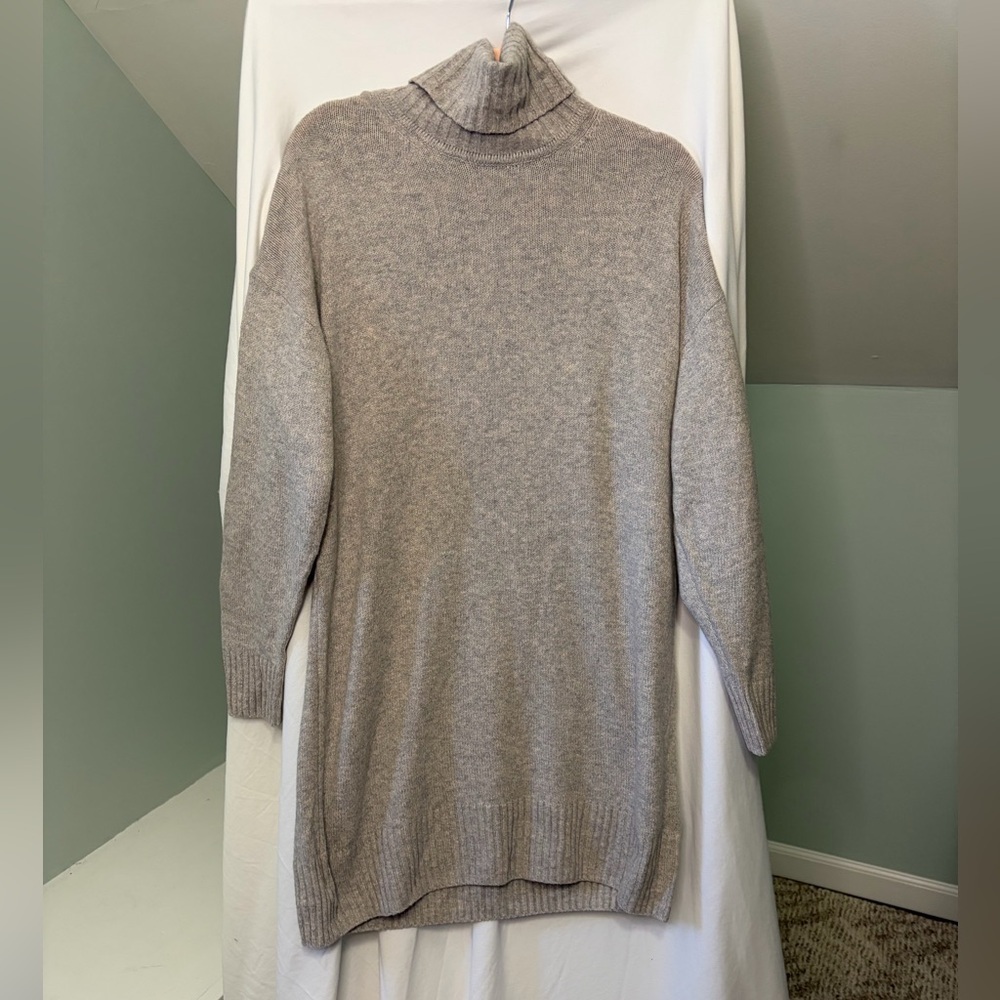 GAP Light Gray Turtleneck Sweater dress size small - Picture 1 of 8
